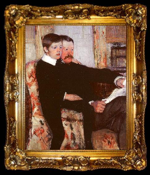 framed  Mary Cassatt Alexander J Cassatt and his son Robert Kelso, ta009-2